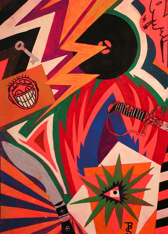 Symbols and Material, 1970, Tempera-Karton, 48x68.jpg